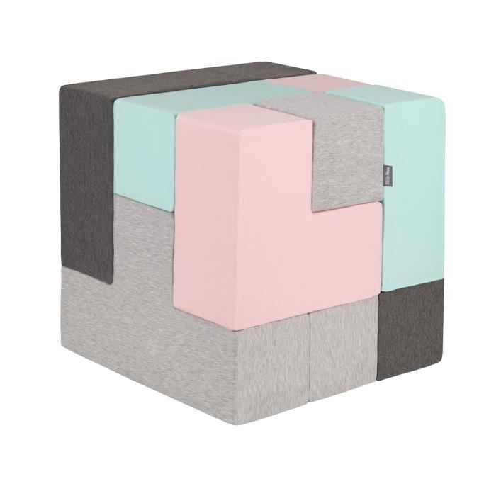 KiddyMoon blocs mous pour bébé cubes de construction en mousse