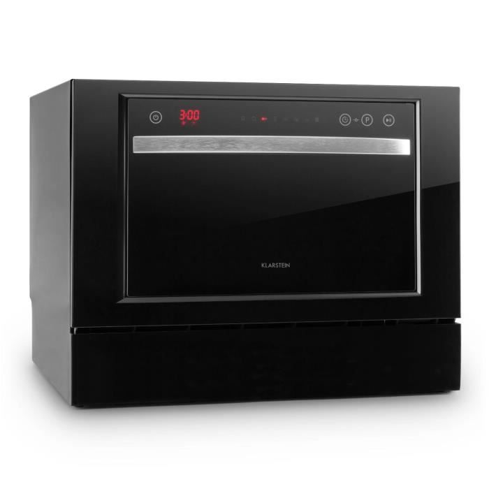 Mini Lave Vaisselle 6 Couverts - Klarstein - Lave-vaisselle Pose Libre avec 7 Programmes - noir - Klarstein