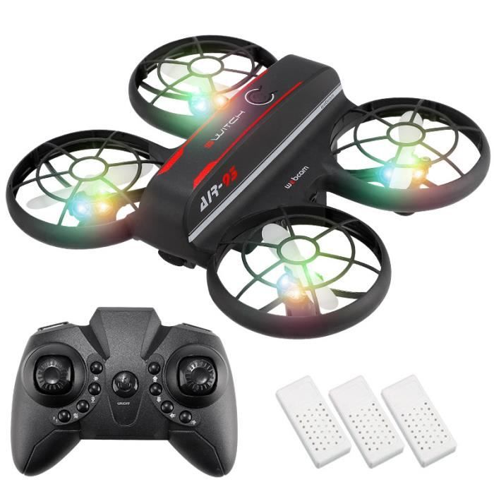 Mini Drone pour Enfant MAGICFOX - 3 Batteries, Mode Sans Tête, Maintien  d'altitude, 3D Flip, 3 Vitesses - Noir - Cdiscount Jeux - Jouets