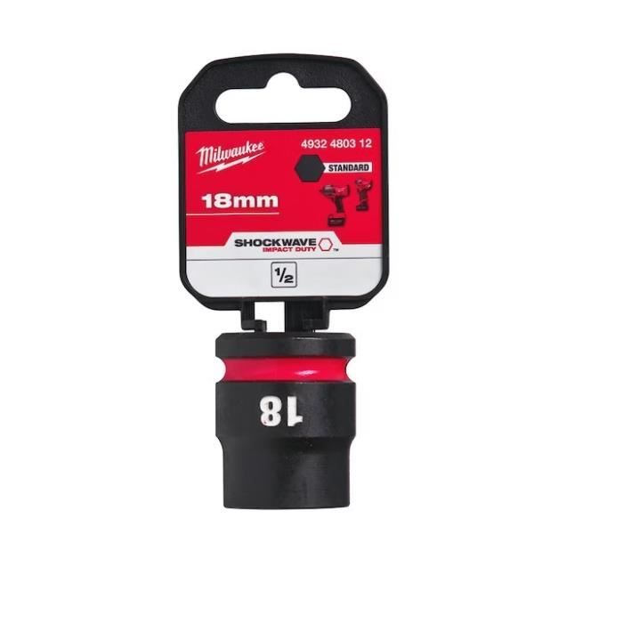 MILWAUKEE Douille shockwave 12''' hex courte x 1 38 mm 18 mm - vue 2