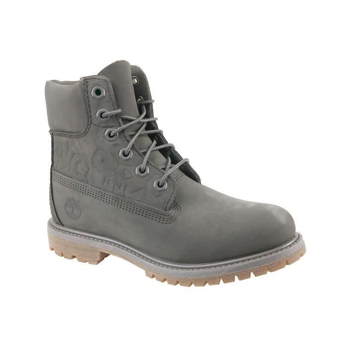 Chaussures Montantes TIMBERLAND 6 In Premium W A1K3P Gris Mixte - Cuir - Plat - Lacets