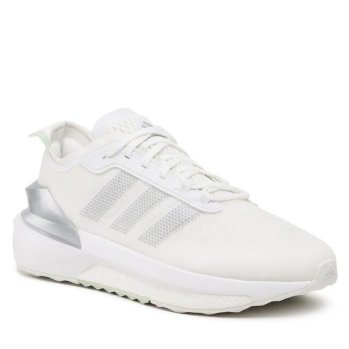Chaussures ADIDAS Avryn Blanc - Femme/Adulte - Lacets - Synth?�tique - Plat Blanc - Cdiscount 