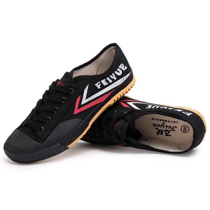 ForceRoute Arts Martiaux Kung Fu Baskets Cuir,Chaussures De Taichi,Chaussures Art Martiaux,Chaussures De Taekwondo,pour Homme Et Femme,Unisexe,Léger,Non Slip,Respirant,pour Marche Fitness