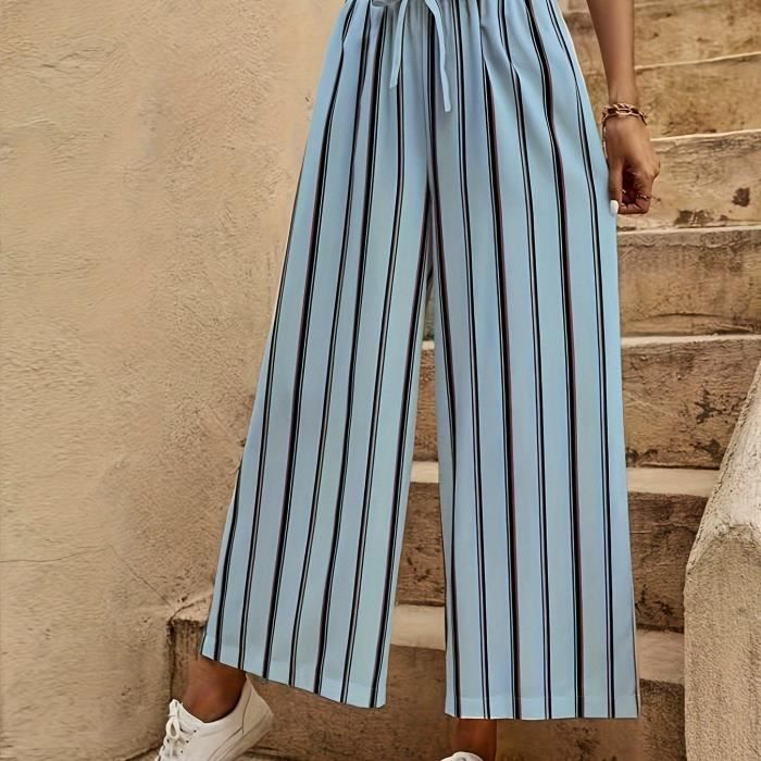Pantalon à Rayures Femme Marks & Spencer Taille 14 - Occasion Très Bon état