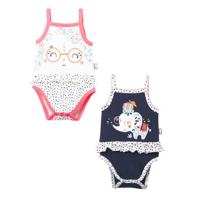 Lot De 2 Bodies Bebe Fille A Bretelles Papaya Gris Achat Vente Body Soldes Sur Cdiscount Des Le Janvier Cdiscount