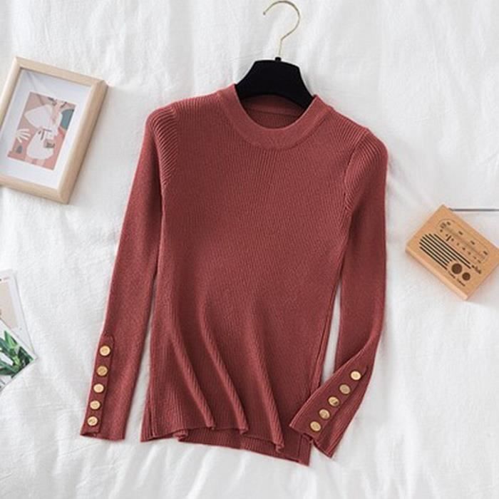 PULL 2020 femmes automne haut d hiver tricot pull col roul