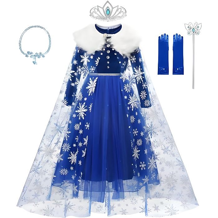 Robe de princesse Anna et Elsa pour filles tenue de bal en Tulle pour fête  d'anniversaire Costume de couronne reine des neiges Cospl - Cdiscount Jeux  - Jouets