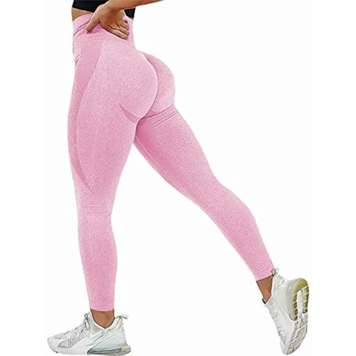 TAYOEA Leggings Femme Scrunch Butt Push Up - Pantalon Sport Sans Couture Taille Haute Fitness Yoga