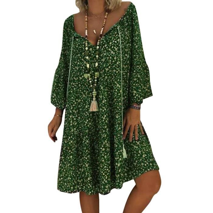 Robe D'Été Style Tea Dress - Imprimé Abstrait Blanc & Marine | Manches 3/4 En Viscose | Taille 10 à 22 - Marque Monsoon