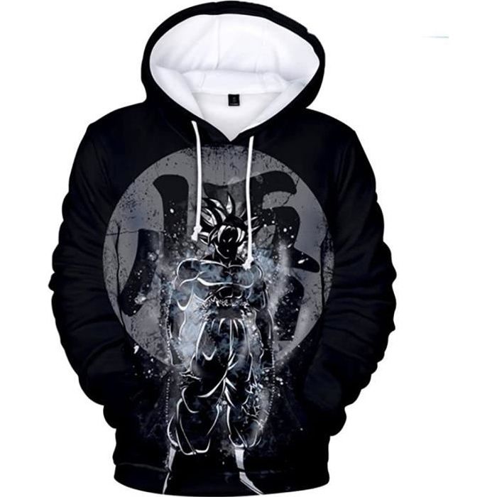 Dragon Ball z Sweat à Capuche Homme Femmes Goku 3D Imprimé Anime Pull Dragonball Manga Saiyan
