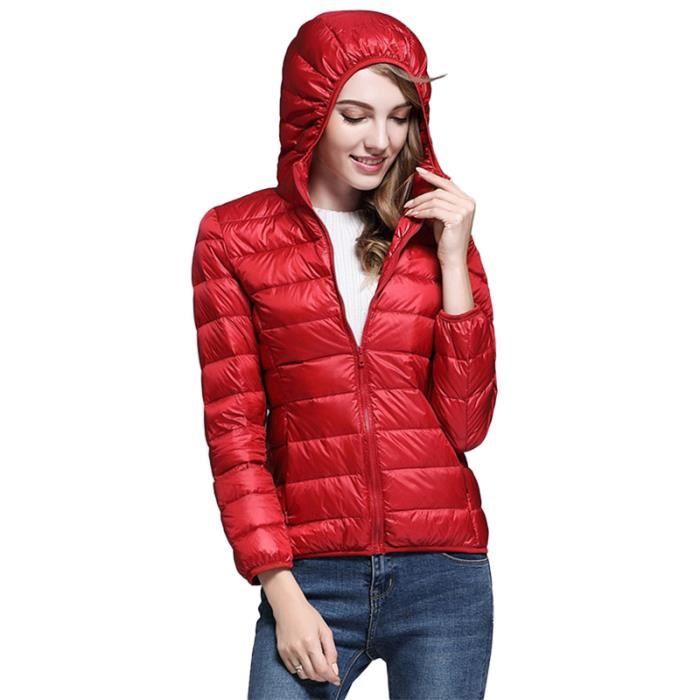 Doudoune femme Doudoune l g re capuche femme coupe slim grande