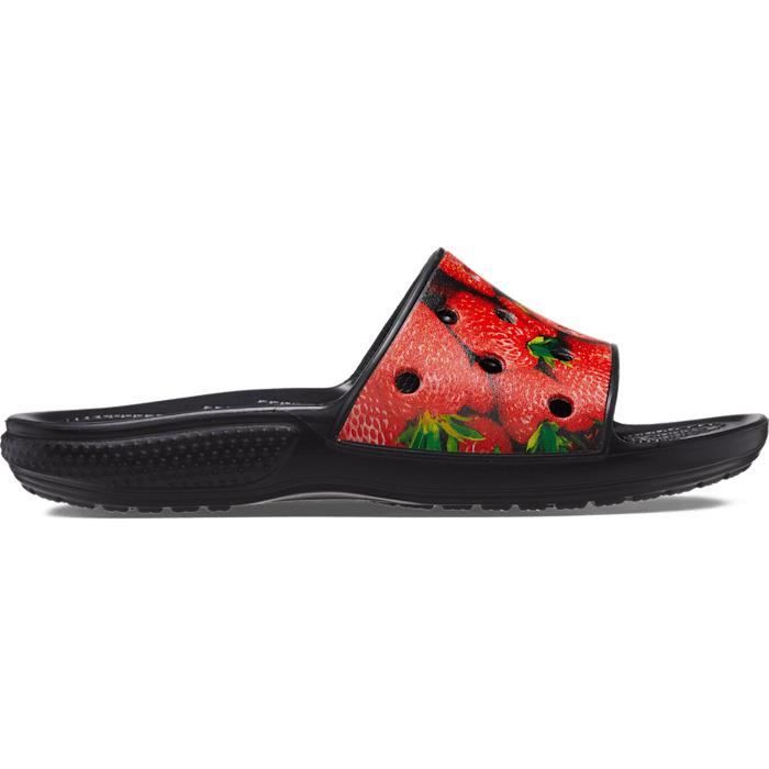 Claquettes Crocs Classic Hyper Real Rouge Noir Homme 39 40