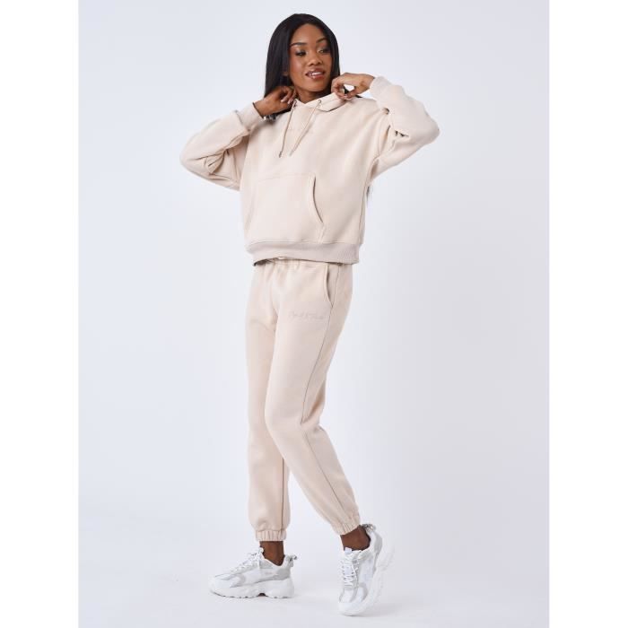 Bas de Jogging Femme - PROJECT X PARIS - Cœur all over - Beige - Respirant