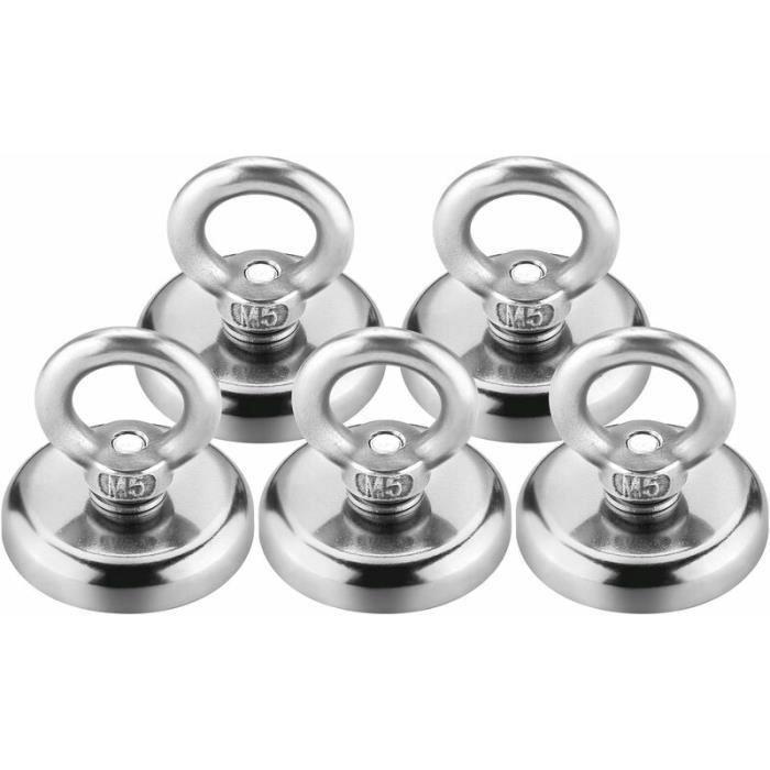 Magnetastico 1 pièce aimant avec œillet en néodyme N35 de 20 mm Force