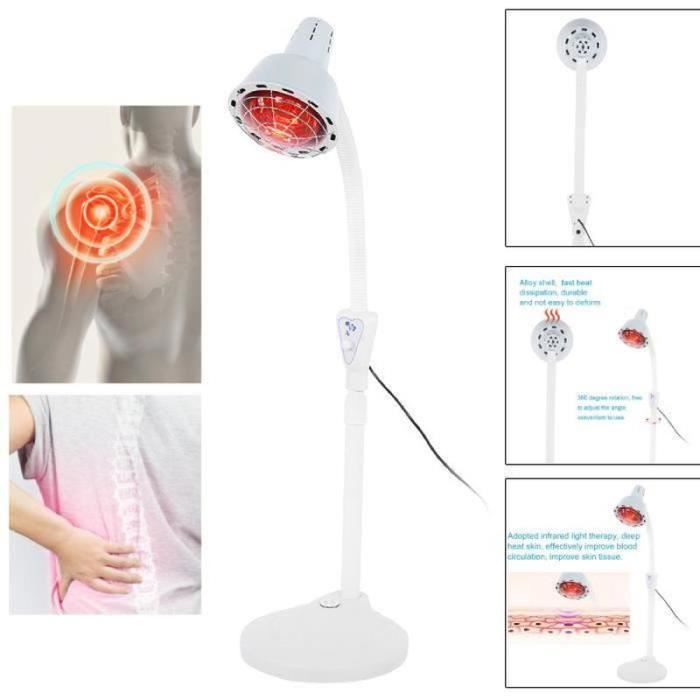 WMLBK Lampe Infrarouge Rotative à 360°, Ampoule Chauffante Infrarouge 275 W, Lampe Infrarouge Pour La Physiothérapie, Le Traitement Des Rhumes Et Des Tensions Musculaires
