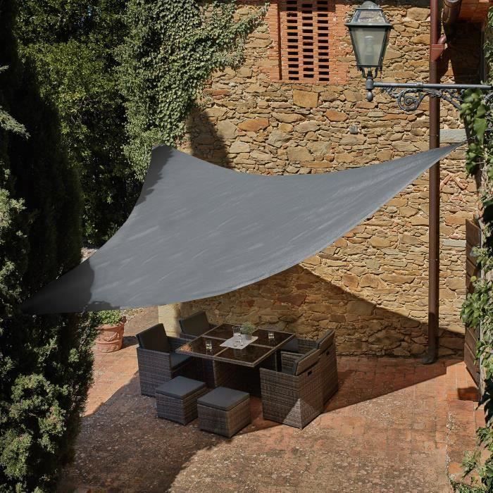 Voile d'ombrage Imperméable Triangulaire 3 x 3 x 3 m Toile Ombrage Voile d'ombrage Imperméable Triangulaire 3 x 3 x 3 m Toile Ombrage
