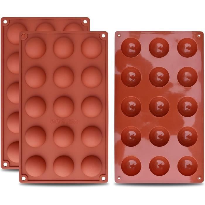 Pylorixz Moule Silicone 140 Cavités Gouttes Chocolat Semi-Sphériques - Moule Bonbons Et Friandises