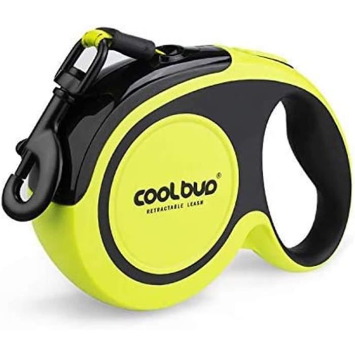 Meilleurs prix pour Laisse Chien Laisse Chien Enrouleur de 5M Jusquà 50kg Ruban en Nylon Solide avec Un Boutton S’arrêter et Bloquer Laisse