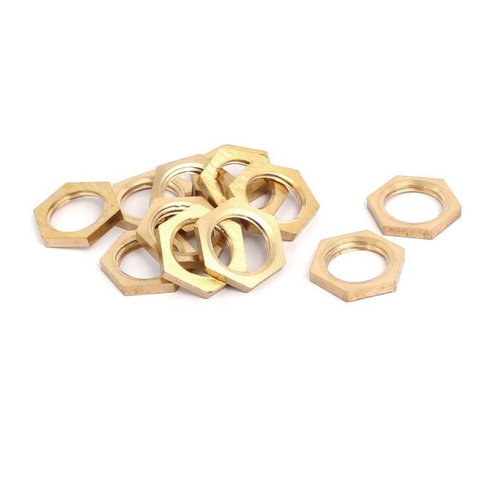 10pcs 1/4 "BSP filetage femelle laiton Écrou Écrou de fixation p JR 10pcs 1/4 "BSP filetage femelle laiton Écrou Écrou de fixation p JR
