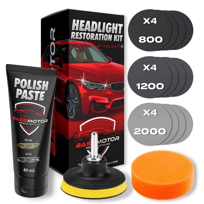 KIT DE RÉPARATION De Phares De Voiture Restauration Claire Et Polissage - Foto 2