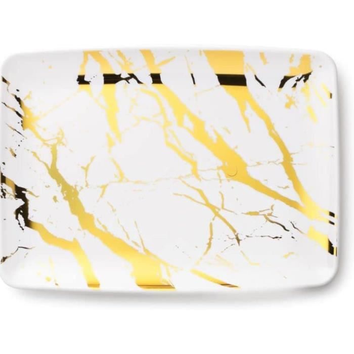 Plateau De Service 3 Niveaux LAUCHUH - Porcelaine Blanche - Support Métallique Pliable - 30,5 Cm - Pour Apéritifs, Desserts, Fruits