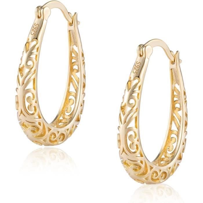 Boucles D'oreilles Clous En Argent 925 Avec Zircon | Cadeau D'anniversaire Classique Pour Femme