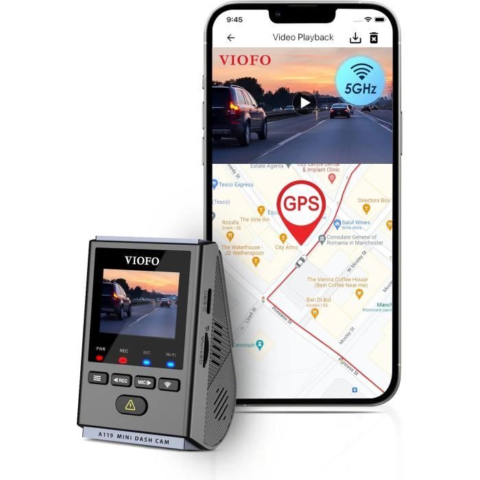 Caméra Frontale 4K 30 Fps Andoer - WiFi, Grand Angle 120°, Anti-secousses, Batterie Intégrée Pour Vlog Et Sport