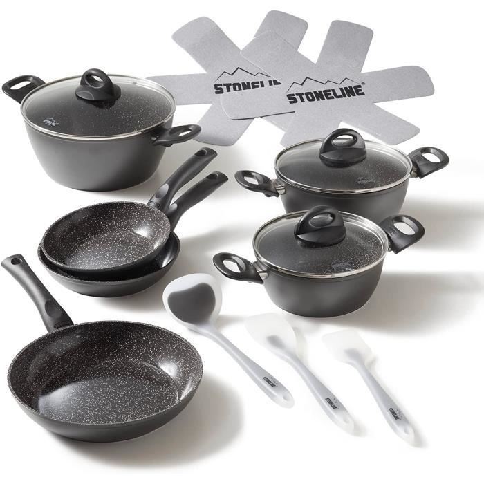 STONELINE Ceramic set de casseroles pour induction,14 pièces,set de