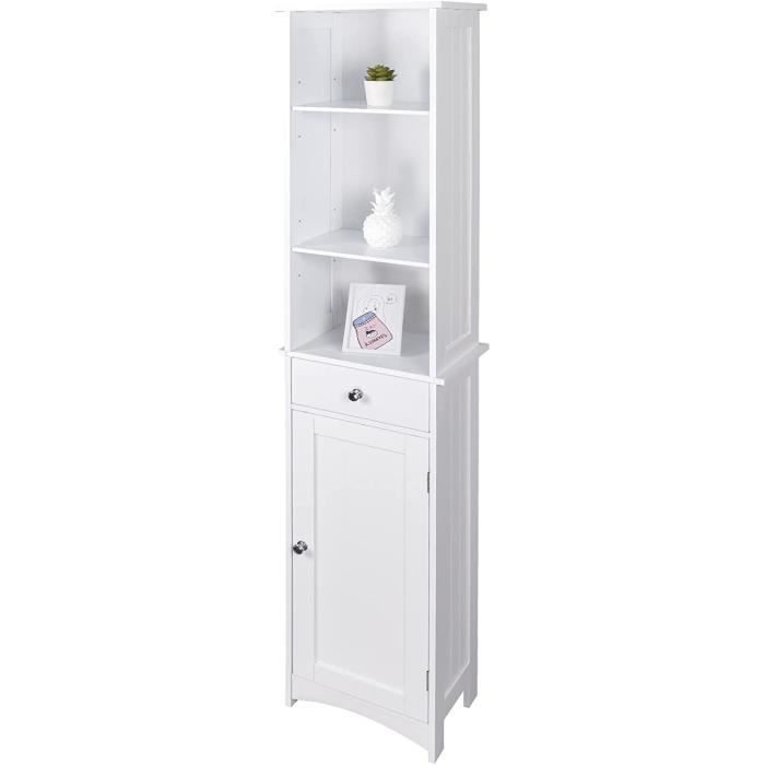 ESituro Meuble Colonne de de Salle de Bain,Meuble de Rangement en MDF