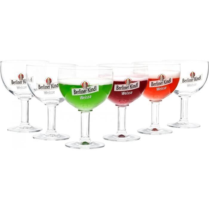 Lot De 4 Verres à Bière San Miguel 568 Ml - Verres à Pied Avec Socle Nucléé, Lavables Au Lave-vaisselle - 8