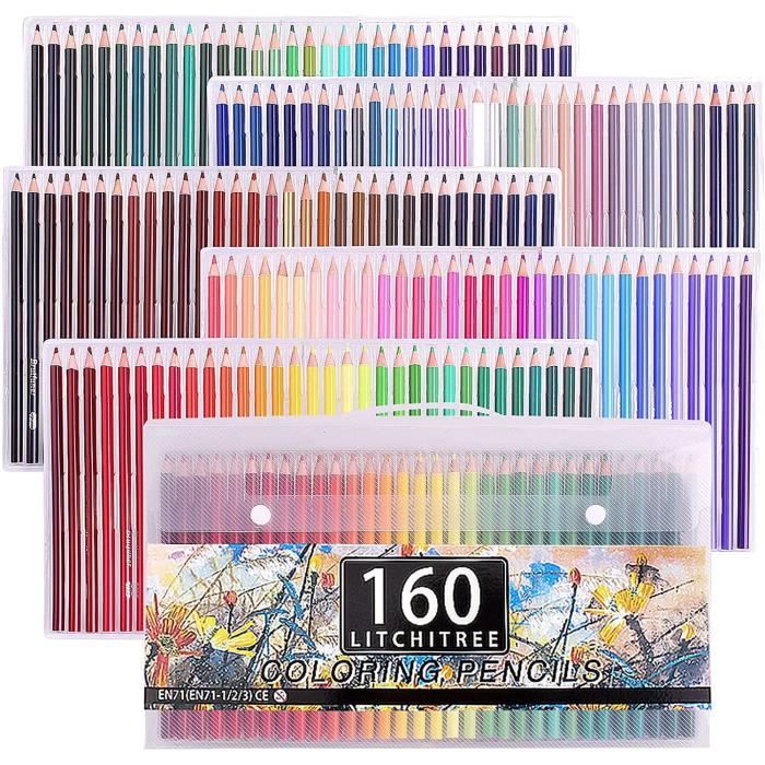 Brutfuner Lot de 160 crayons de couleur à base d'huile pour livres de  coloriage pour adultes, artistes, dessinateurs et enfants.42 - Cdiscount  Jeux - Jouets