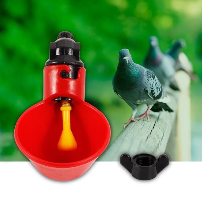 Comparer les prix de SURENHAP Abreuvoir automatique 5PCS Chicken Bird Abreuvoirs automatiques Bols à eau (bol à eau à vis fixe) animalerie kit