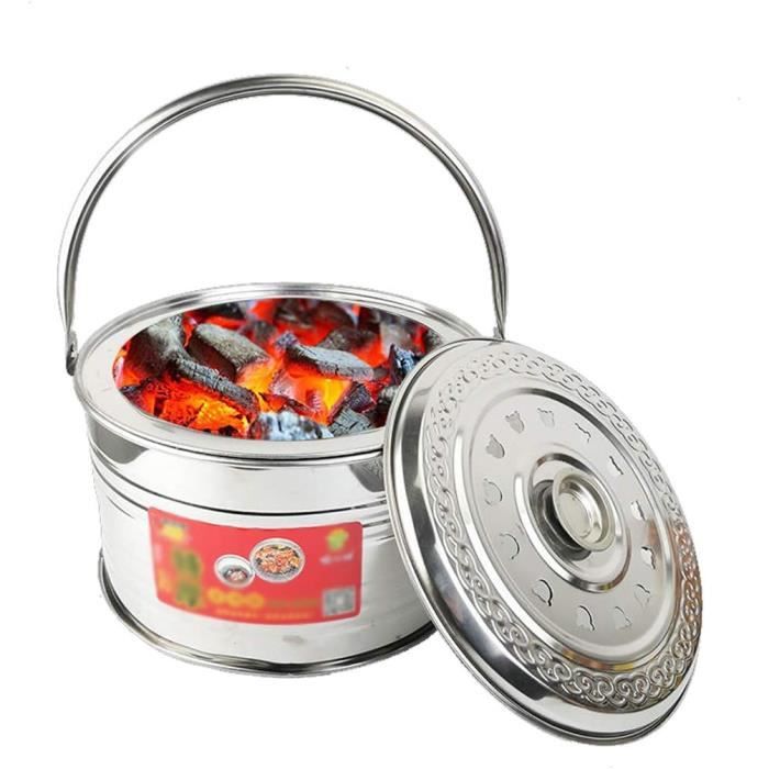 Barbecue & Brasero 2 En 1 Portable – 46 Cm De Diamètre, Acier Résistant, Idéal Jardin, Camping, Plage - 4