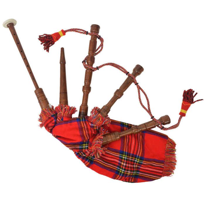 VidaXL Cornemuse écossaise Great Highland d'enfants tartan rouge Royal