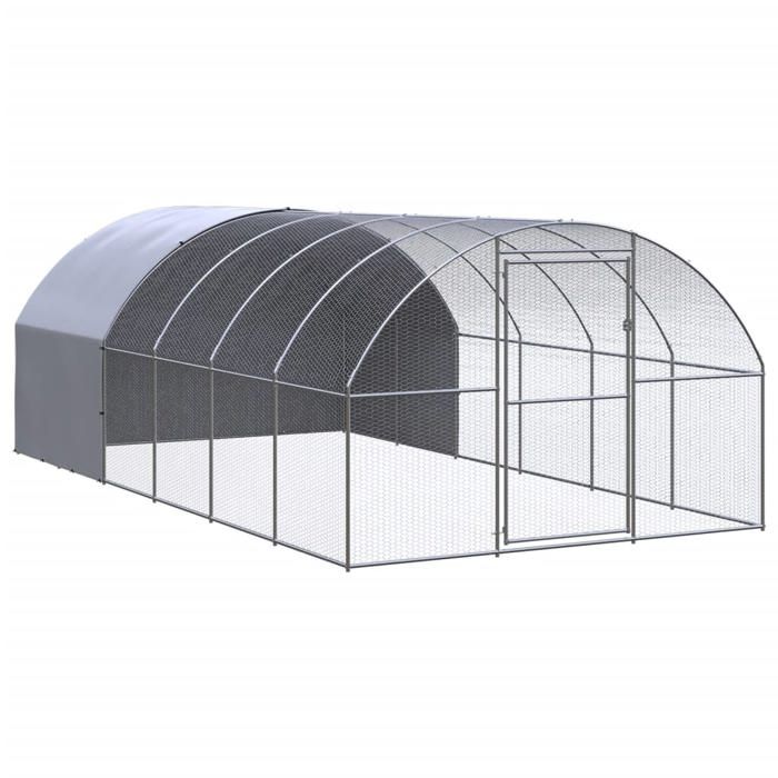 vidaXL Poulailler 3x6x2 Acier galvanisé