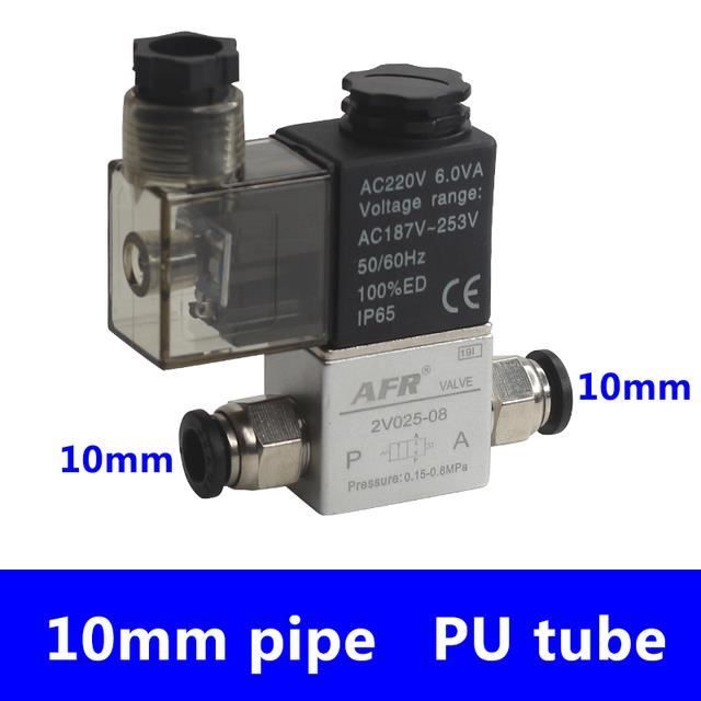 Électrovanne Pneumatique 5/2, AC 110V, Filetage 1/4" - Modèle 4V210-08, Aluminium | Pour Air, Eau, Huile