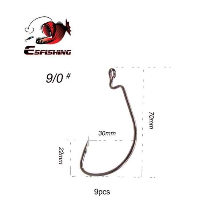18 Hameçons Carpe Sans Ardillon QINERSAW - 3 Tailles 10-19mm - Bas De Ligne 5.4kg