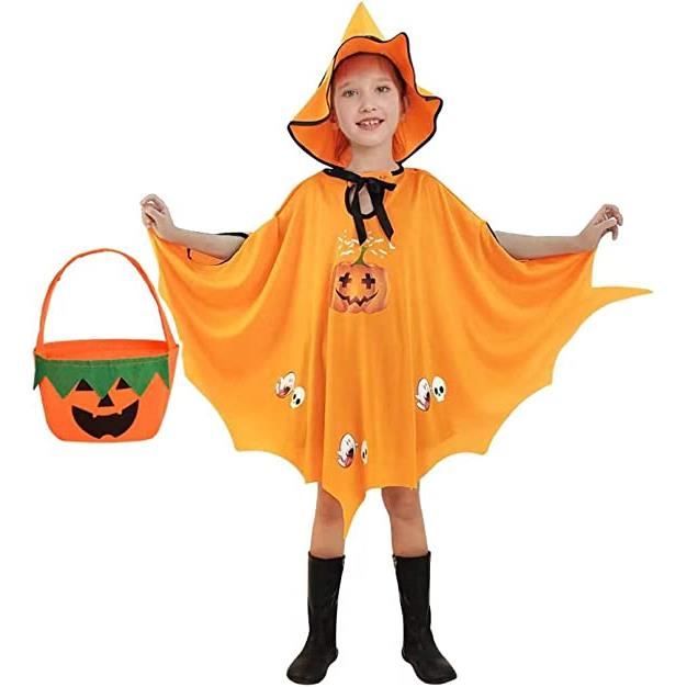 Citrouille Cape Halloween Deguisement,Cape soirée Cosplay Halloween