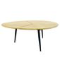 Dining Table Oval Wood And Metal Nordal