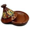 Décor ethnique Tajine Pot en Terre Cuite Plat marocain 35cm 0705211300-1