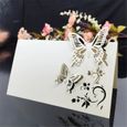 50x Marque Place Carte de Nom Etiquette de Table Forme de Papillon pour Cérémonie de Mariage Fête Anniversaire-1
