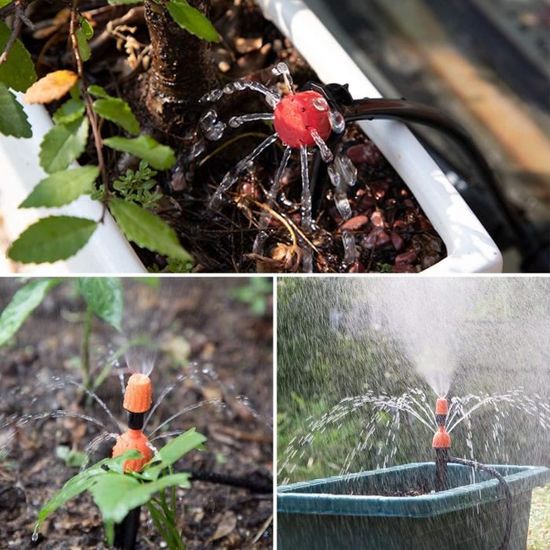 Kit Irrigation Goutte à Goutte ZHHGOO 318 Pièces - 50m Tuyau - Arrosage Automatique Jardin