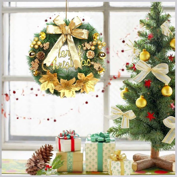 Couronne De Noël En Forme De Nœud Papillon - Petite Décoration Murale Ou De Porte (16 Cm), Idéale Pour Intérieur - 3