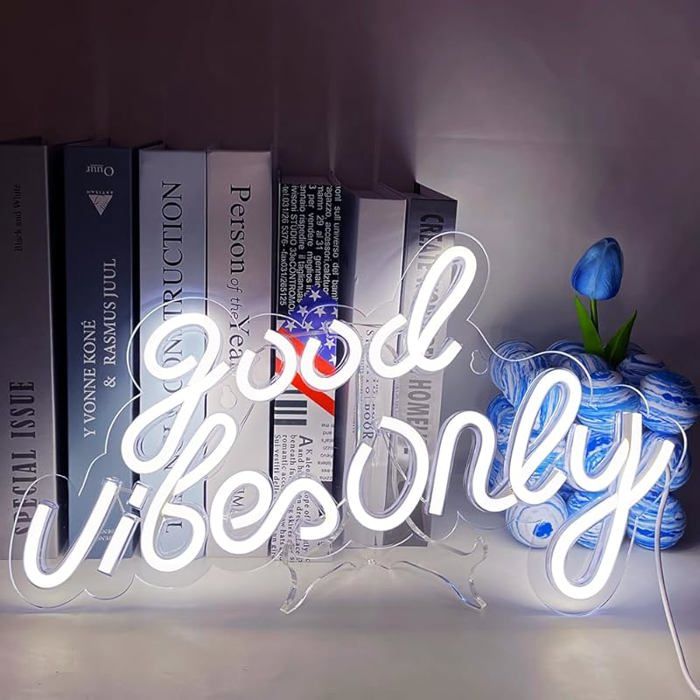 Bleu2 - Enseignes Lumineuses Au Néon Led, Avec Panneau Acrylique, Luminaire Décoratif Mural Avec