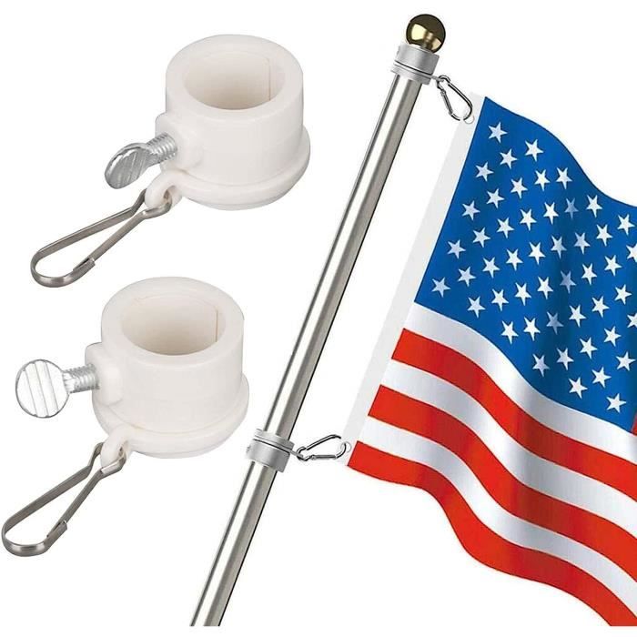 MOROBOR Lot De 2 Anneaux De Retenue De Drapeau Perlés Pour