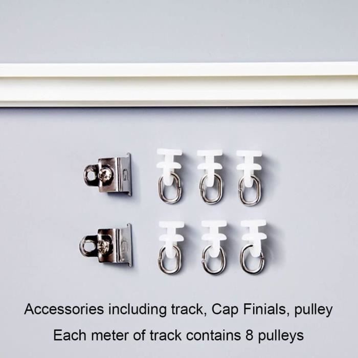 Glissière à Cliquet Pour Rails De Rideaux En Aluminium 6mm - Référence HC32 - Longueur 28mm, Blanc - Marque Hinno - Fabriqué En Suisse