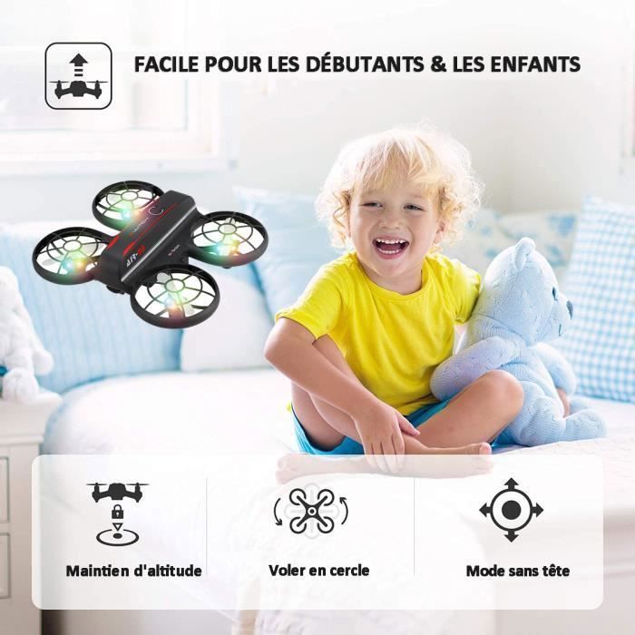 Tiny Hawk Mini Drone Pour Enfant Avec Maintien Altitude - Hélicoptère Télécommandé, Flips 3D, Mode Sans Tête, 2 Batteries - Cadeau Débutants Drone Facile Enfants 8-12 Ans Tiny Hawk Mini Drone Pour Enfant Avec Maintien Altitude - Hélicoptère Télécommandé, Flips 3D, Mode Sans Tête, 2 Batteries - Cadeau Débutants Drone Facile Enfants 8-12 Ans