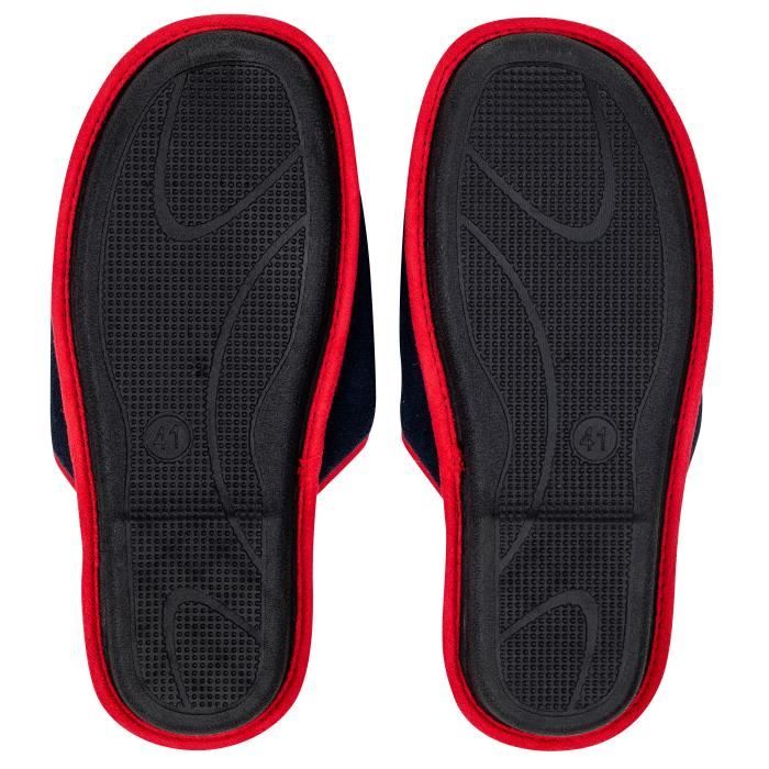 Chaussons Collection Officielle Équipe De France De Football FFF - Pantoufles Homme Polyester Semelle Gomme