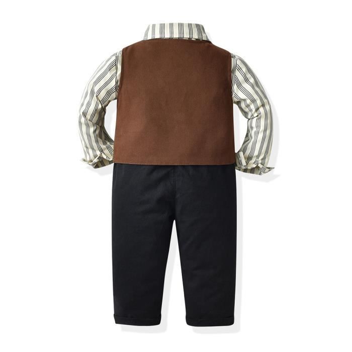 Costume Bébé Garçon Gentleman - Ensemble Manches Longues Avec Poche - Taille 9-12 Mois - Sangtree
