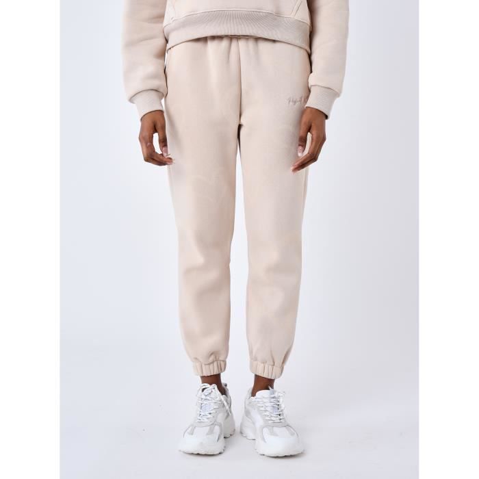 Bas de Jogging Femme PROJECT X PARIS C ur all over Beige Respirant Beige Cdiscount Pret a Porter